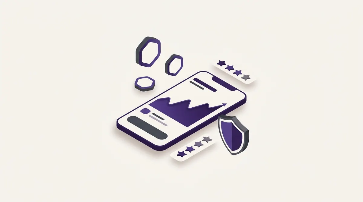 Interface de trading crypto sur ordinateur et smartphone, symbole d'un exchange comme Kraken