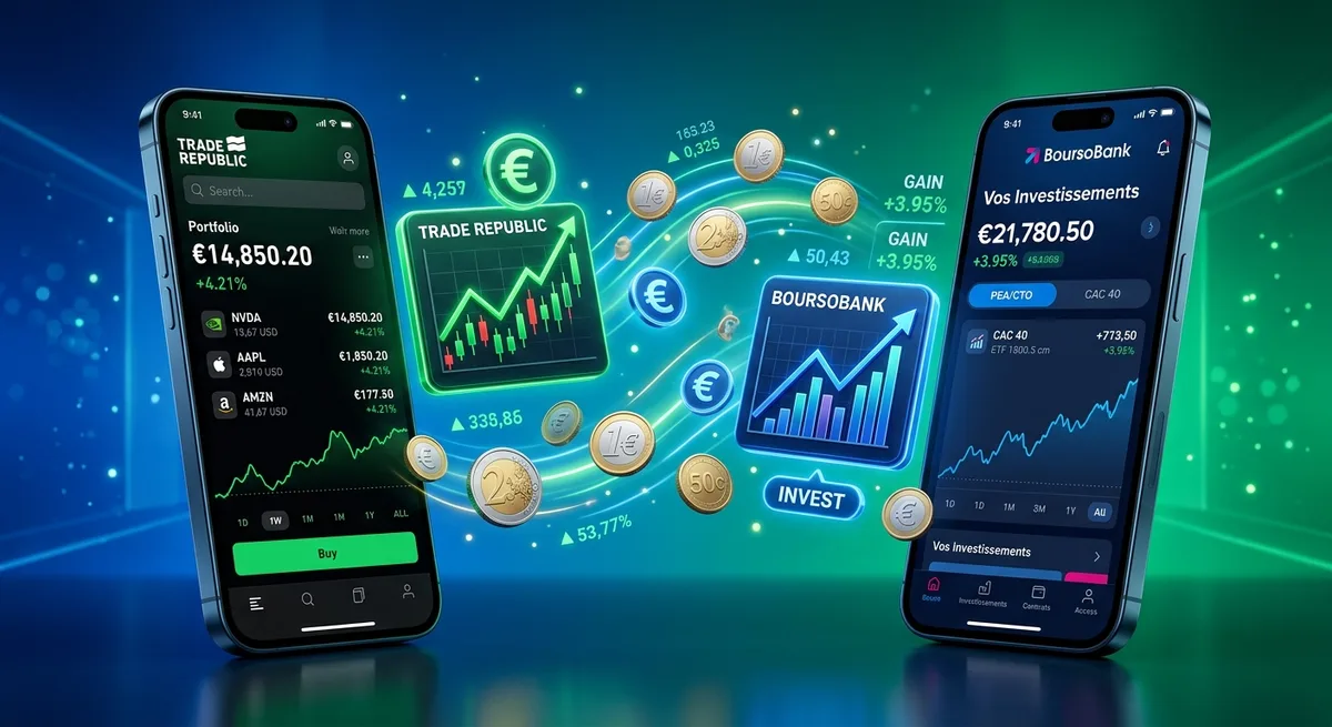 Trade Republic ou Boursorama : le comparatif complet 2026